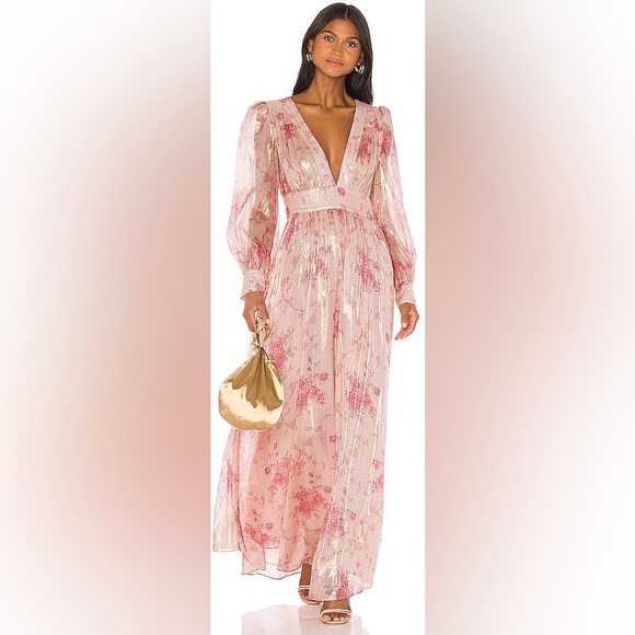 LoveShackFancy Cyrena Dress in Pale Rose Pink - Picture 4 of 7